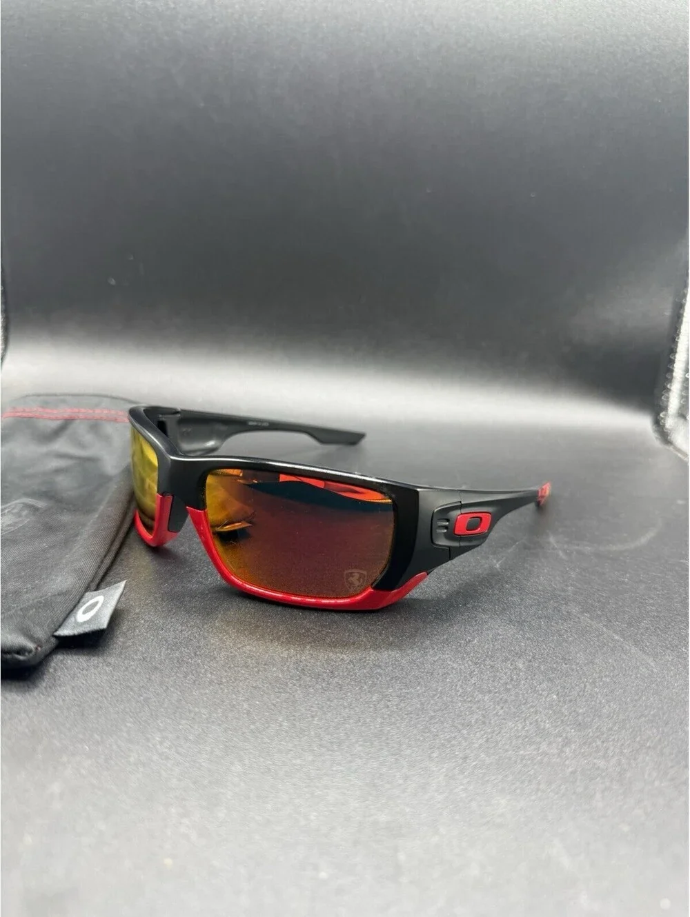 Oakley Style Switch Ferrari Matte Black/Ruby Iridium Lens OO9194-24